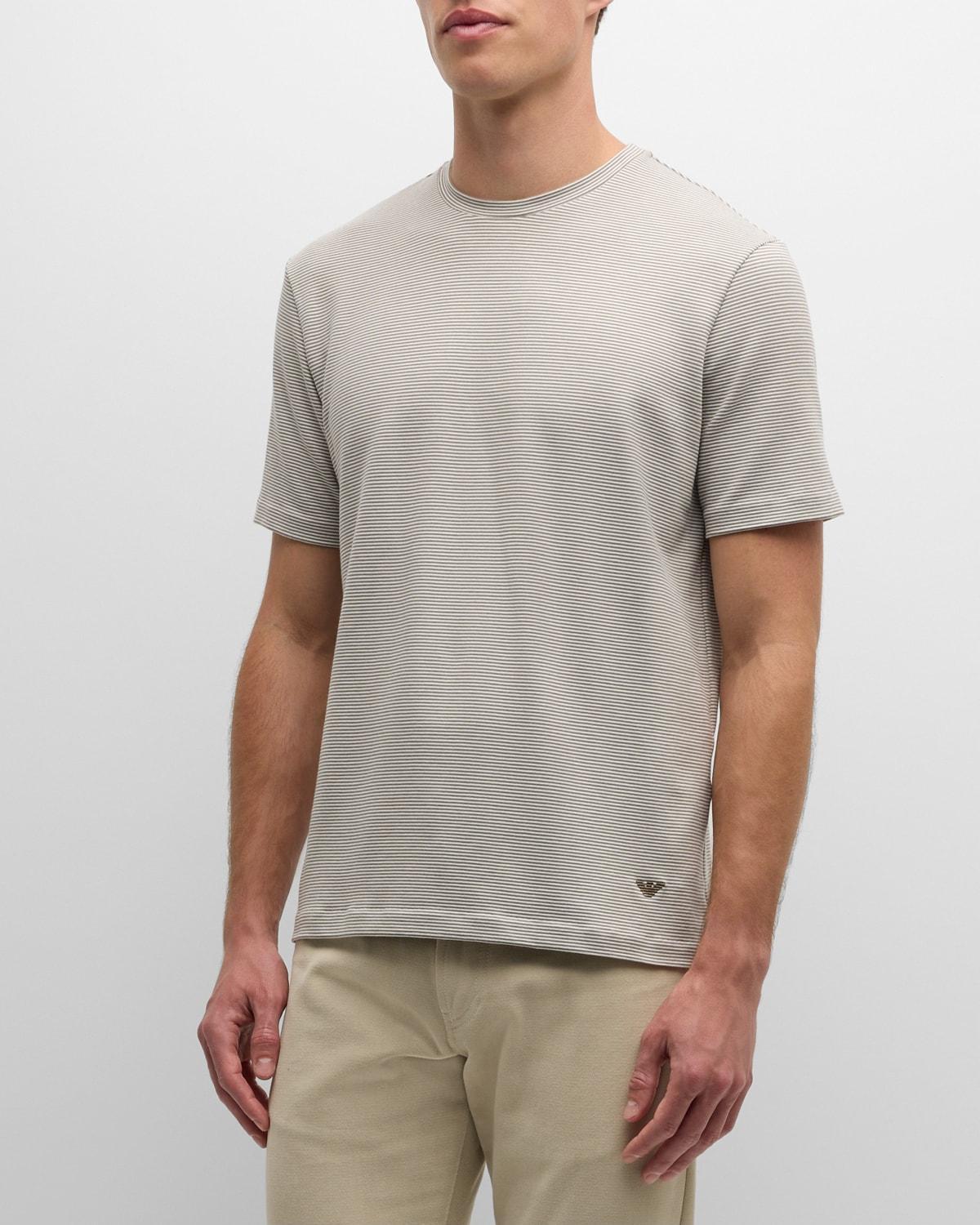 Mens Striped Cotton-Blend T-Shirt Product Image