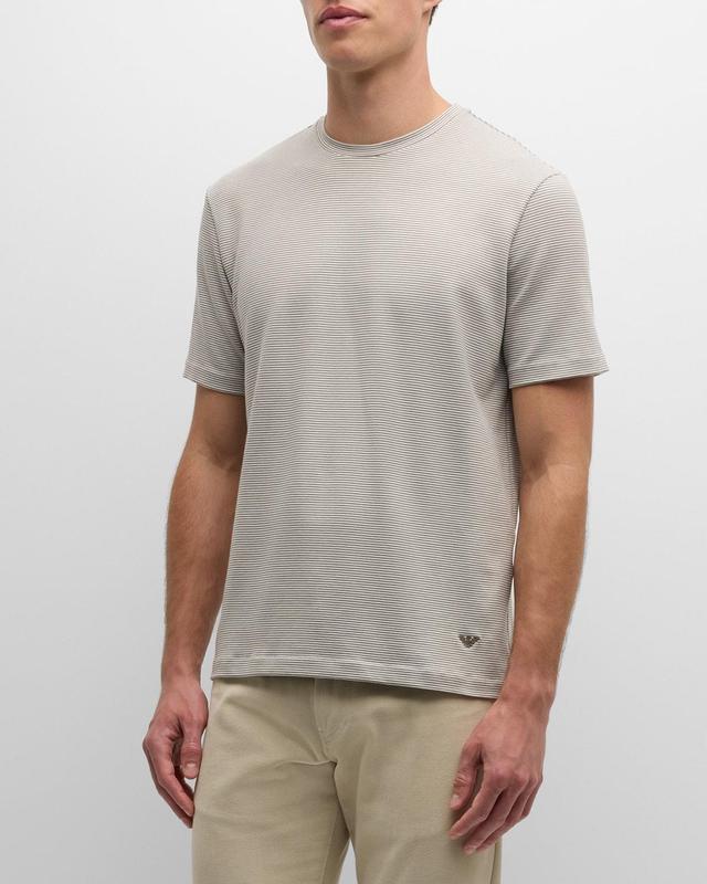 Men's Micro-Stripe Crewneck T-Shirt Product Image