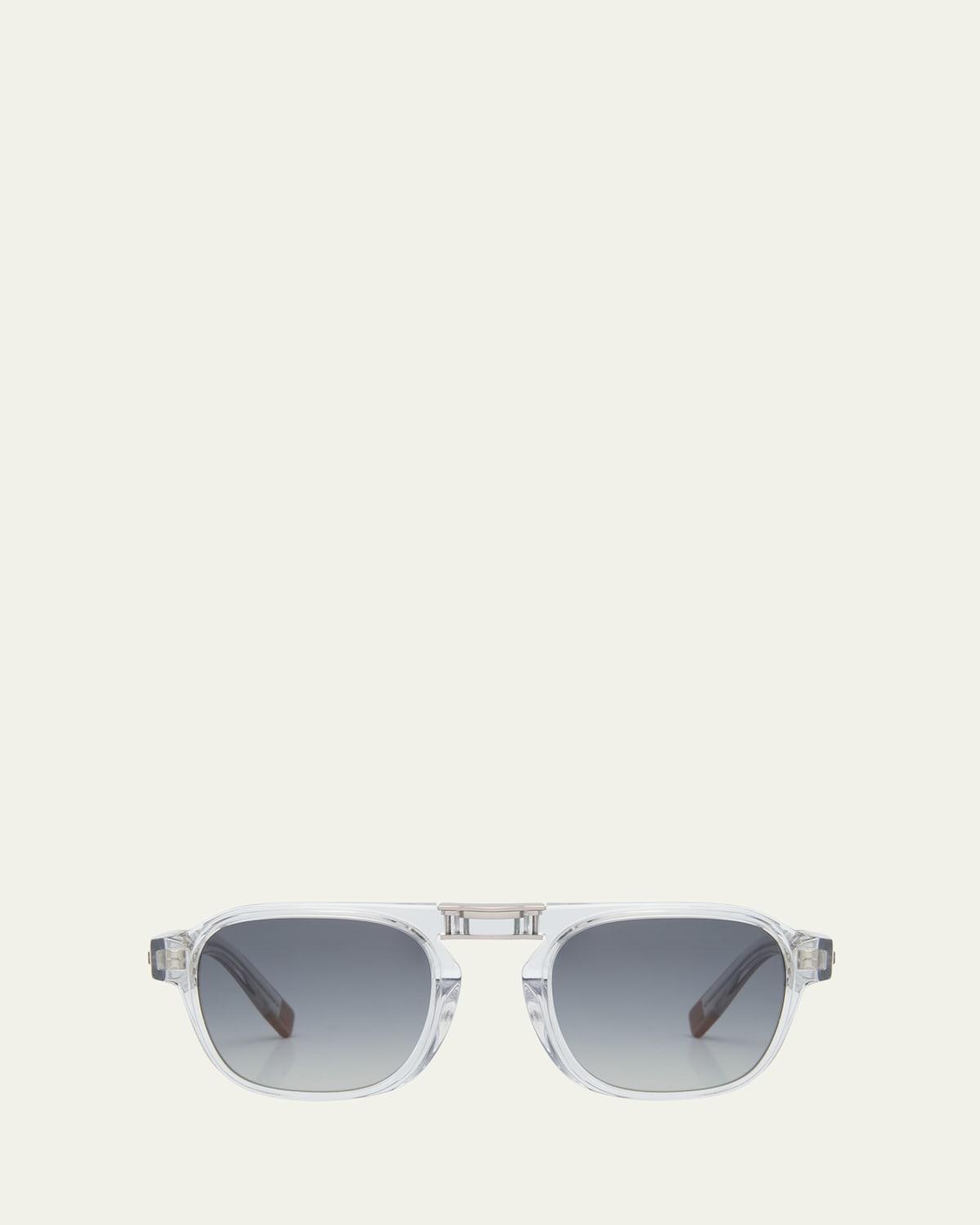 Mens Polarized Acetate Square Sunglasses Product Image