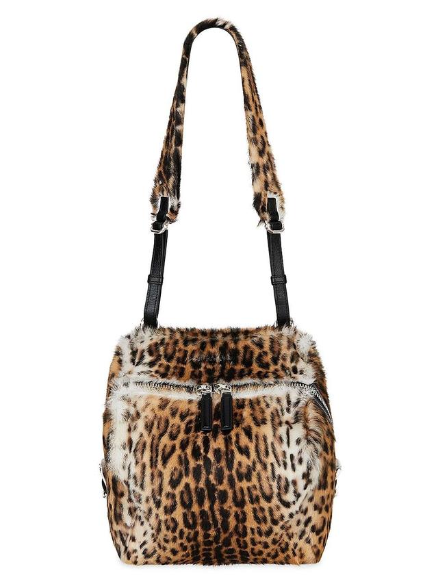 Mens Small Pandora Bag in Leather and Faux Fur Product Image