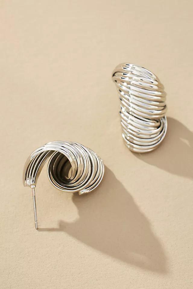 Ribbed Shell Post Earrings Product Image