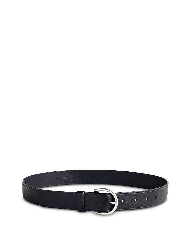 Madewell Medium Perfect Leather Belt (True Black/Silver) Women's Belts Product Image