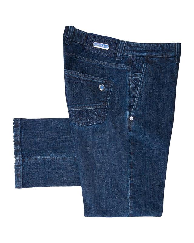 Stefano Ricci Men's Straight-Leg Stretch Jeans - Size: 40R - BLUE Product Image