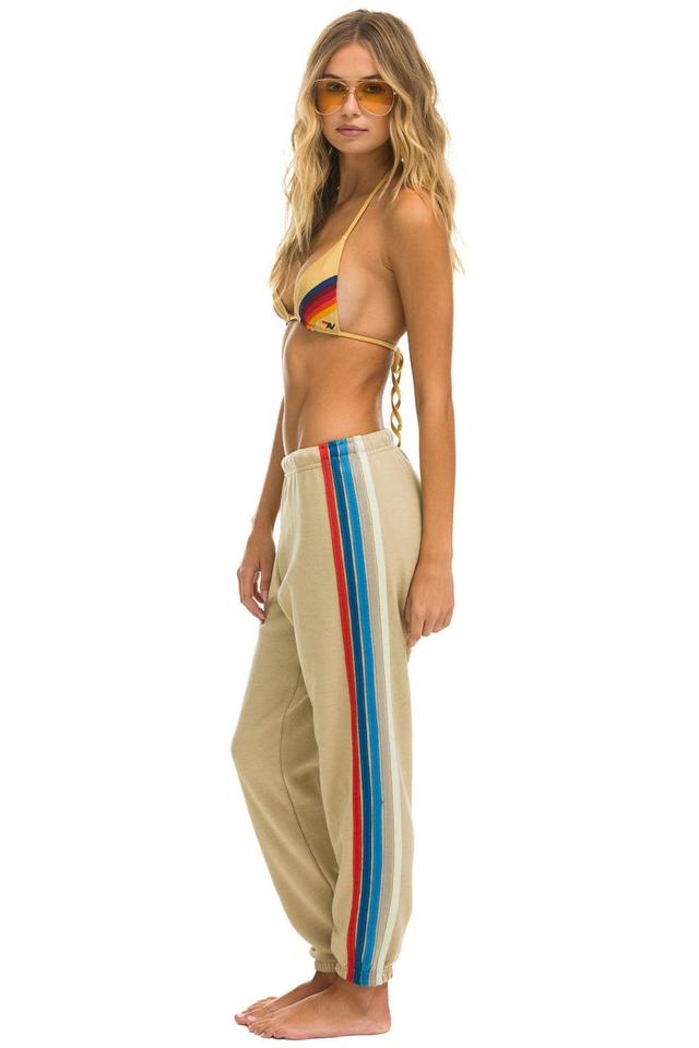 5 STRIPE SWEATPANTS - SAND // USA Female Product Image