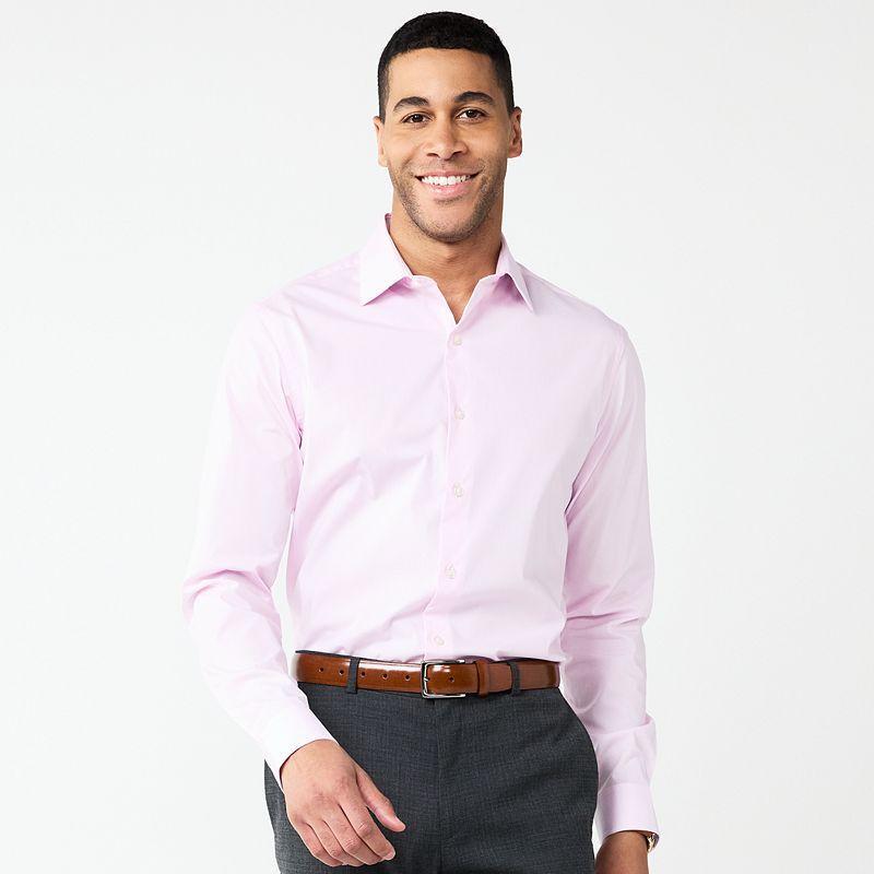 Mens Apt. 9 Premier Flex Solid Slim-Fit Wrinkle Resistant Dress Shirt Product Image