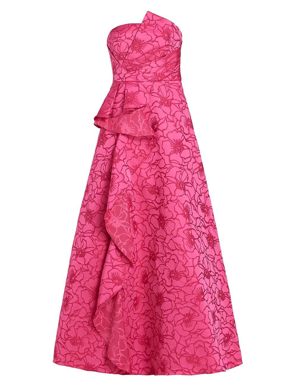 Womens Floral Jacquard Ballgown Product Image