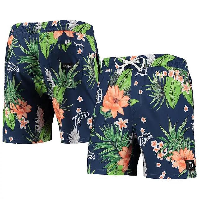 Mens Hurley x 47 Detroit Tigers Cannonball Tropics Swim Shorts Blue Product Image