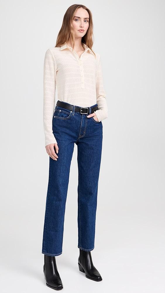 rag & bone Julia Long Sleeve Polo | Shopbop Product Image