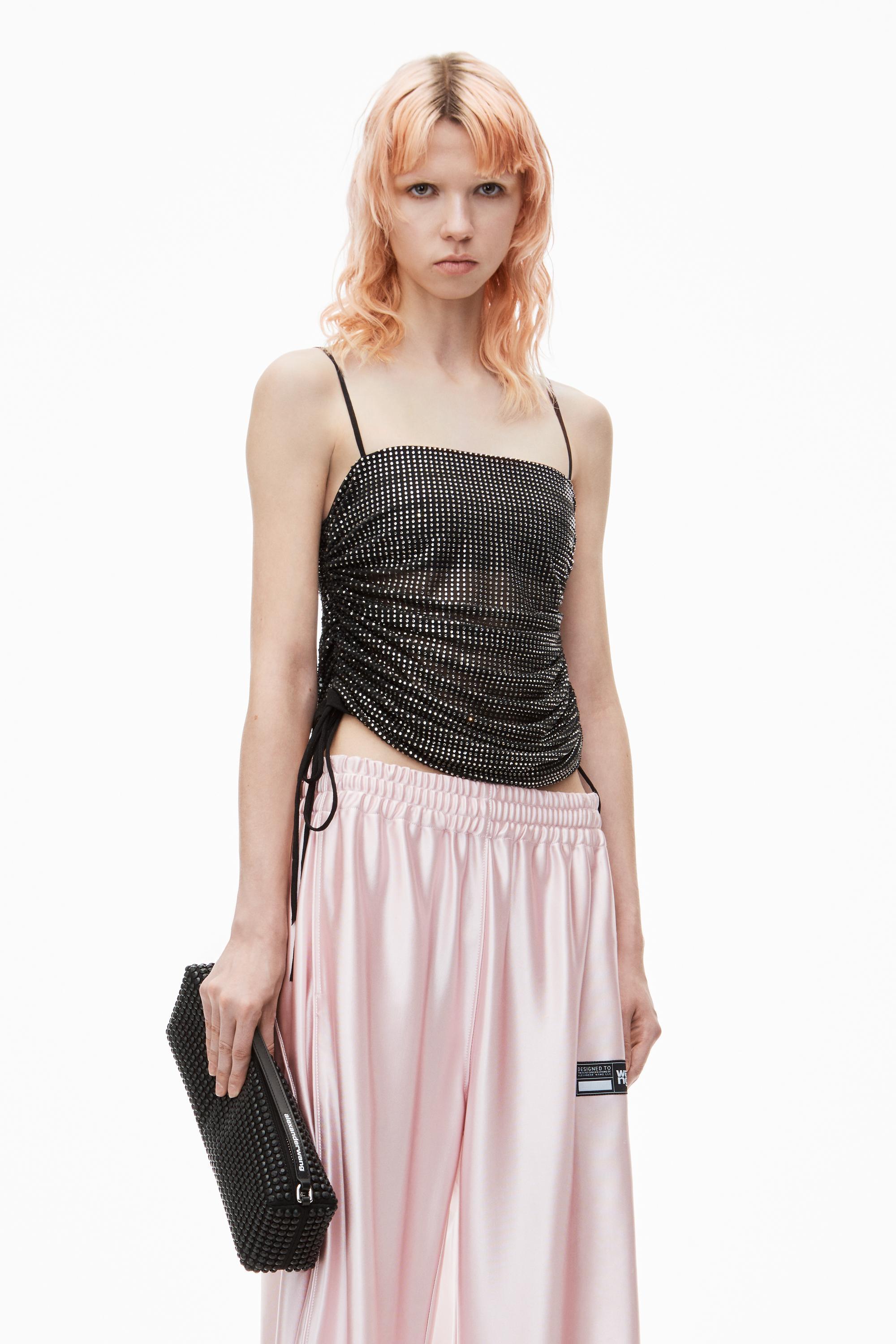 Ruched Cami Top In Crystal Hotfix Product Image