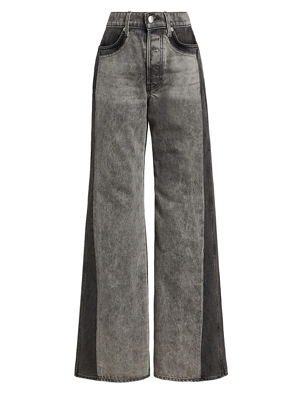 Womens Taylor Denim High-Rise Wide-Leg Jeans Product Image