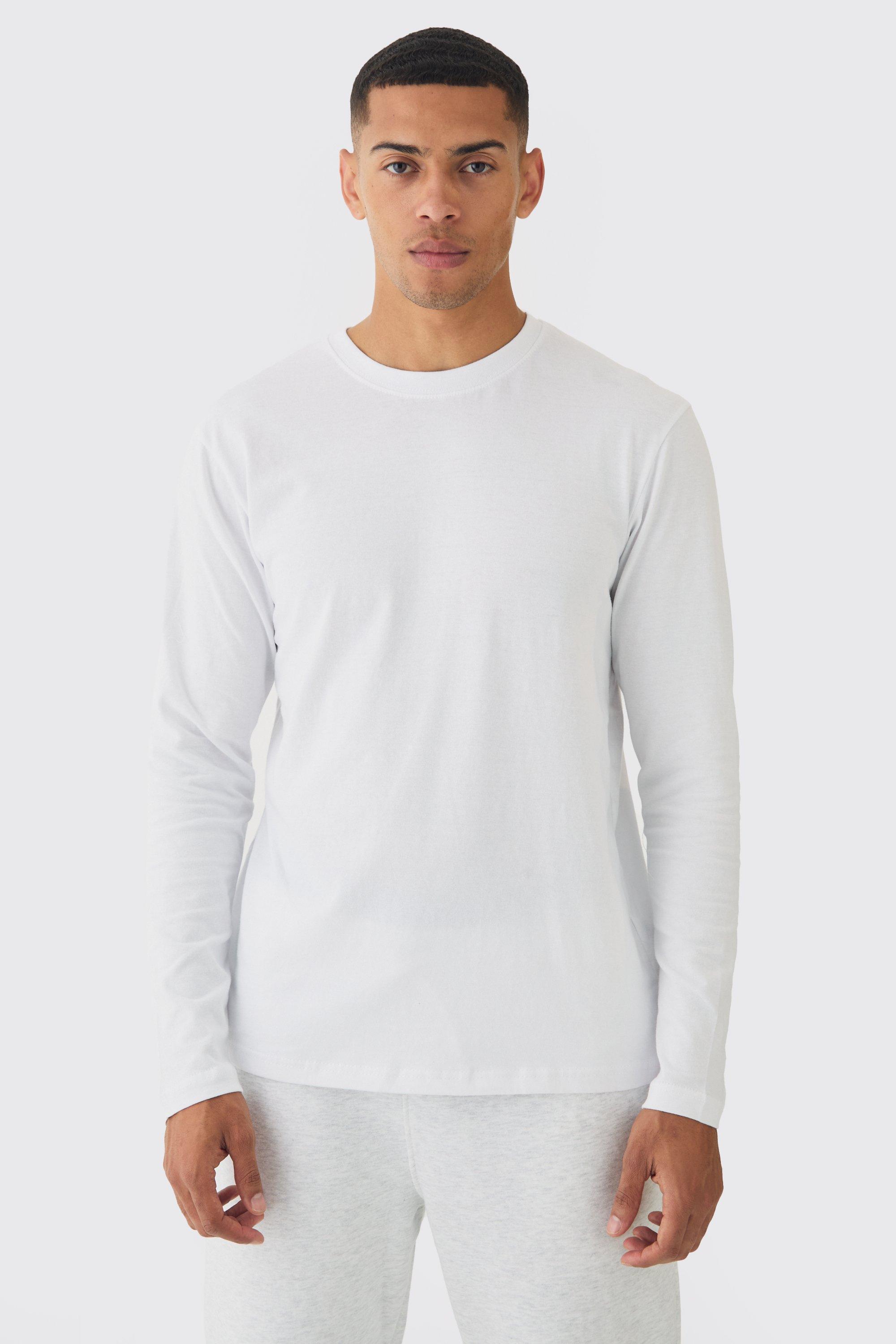 Long Sleeve Crew Neck T-shirt | boohooMAN USA Product Image