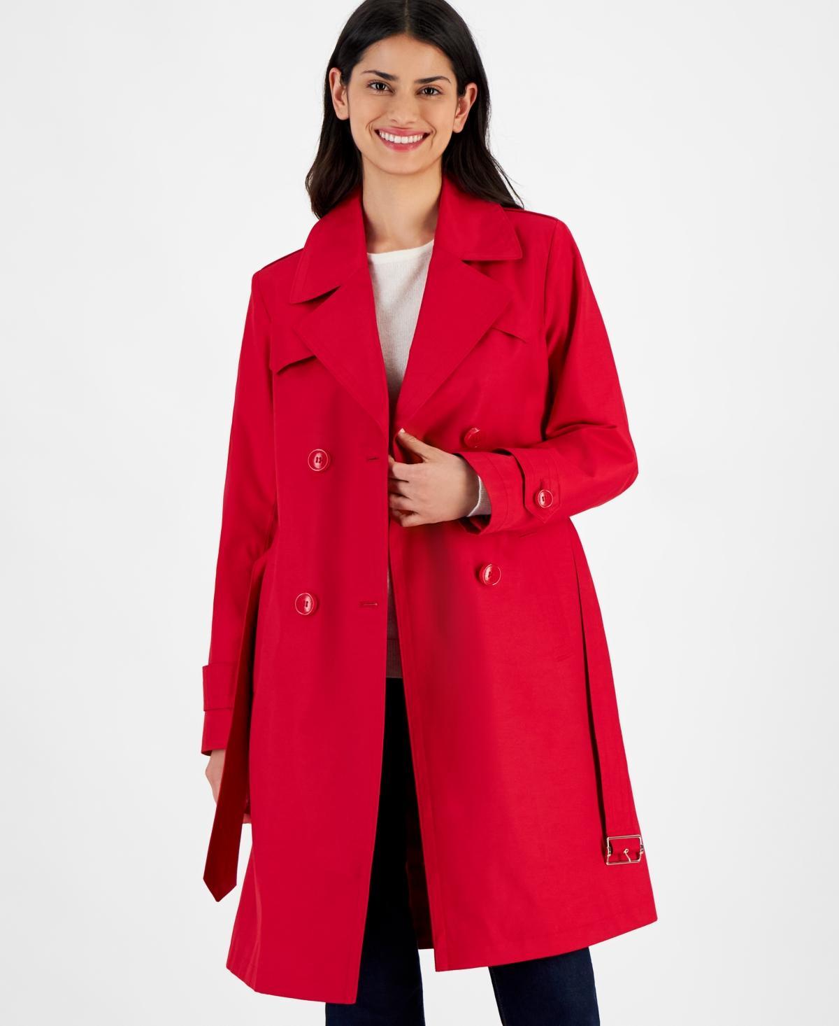 Via Spiga Womens Double-Breasted Belted Trench Coat Product Image