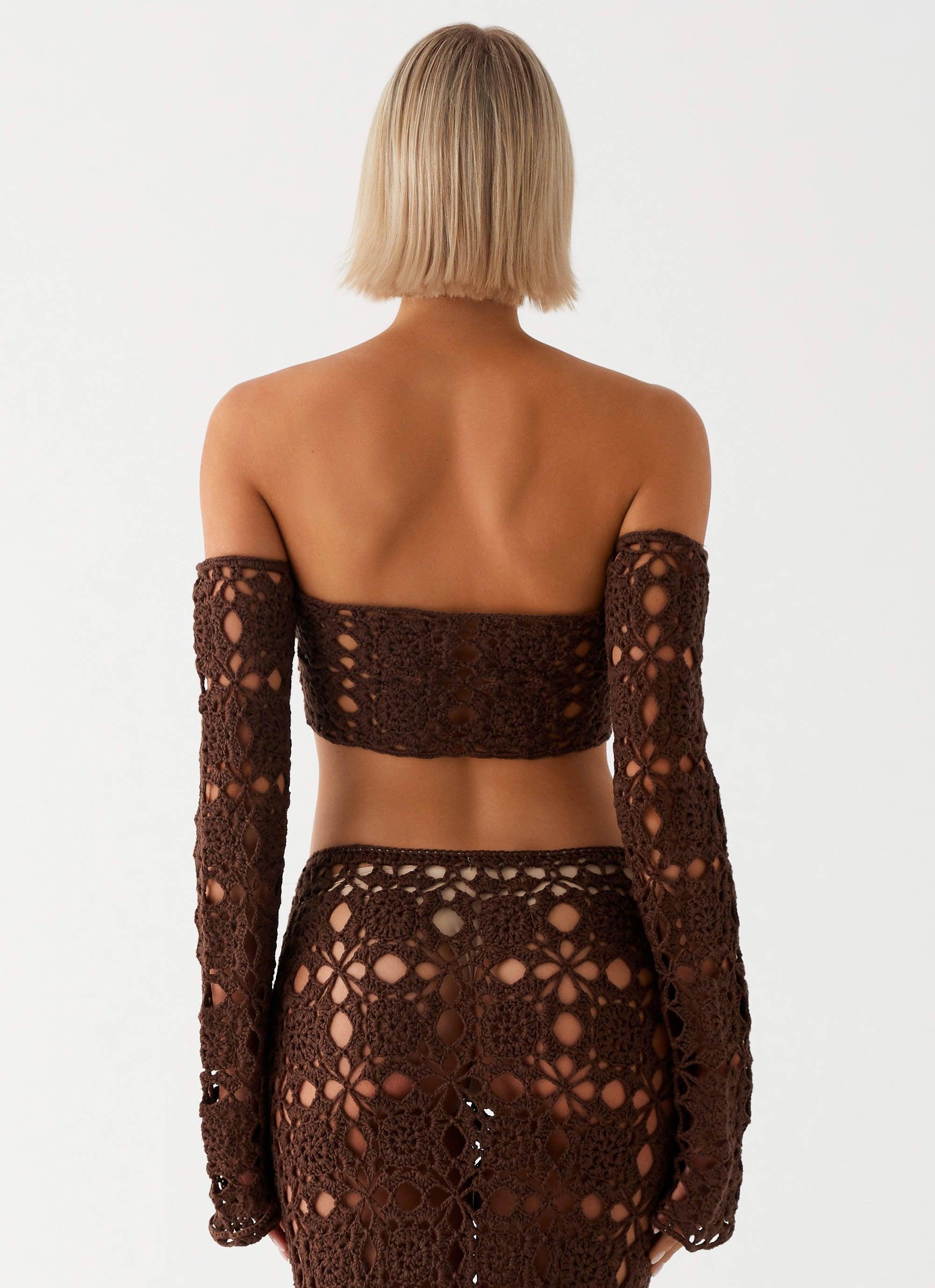 Sorrentino Crochet Maxi Skirt - Chocolate Product Image