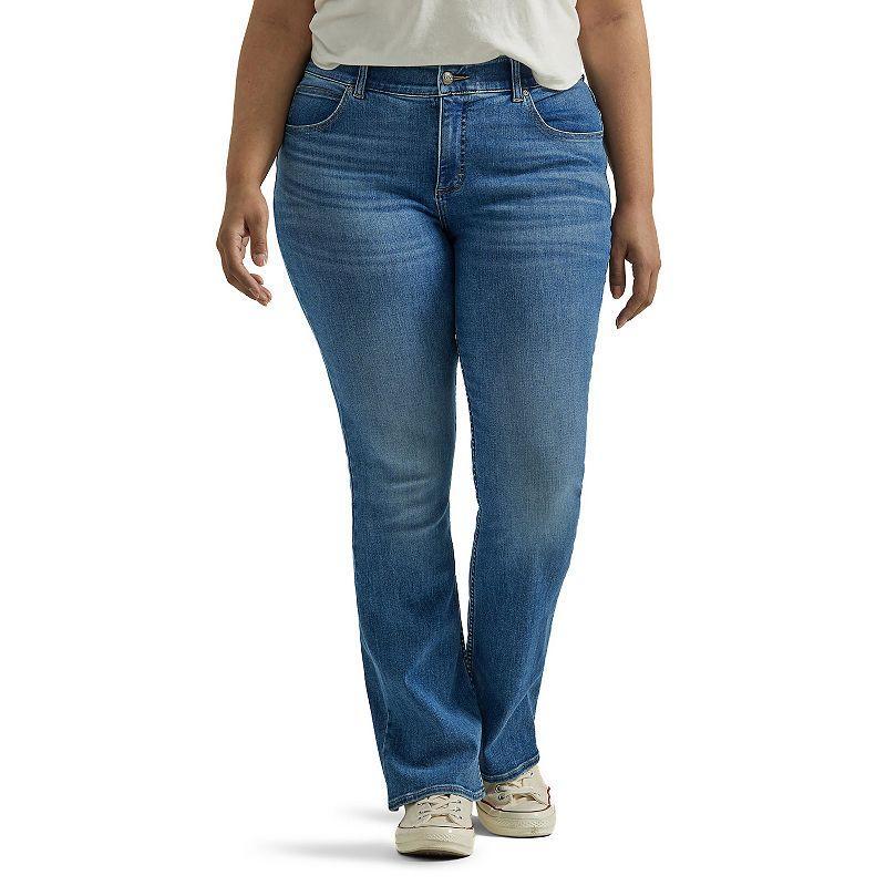 Plus Size Lee Ultra Lux Comfort with Flex Motion Bootcut Jeans, Womens Blue Facet Product Image