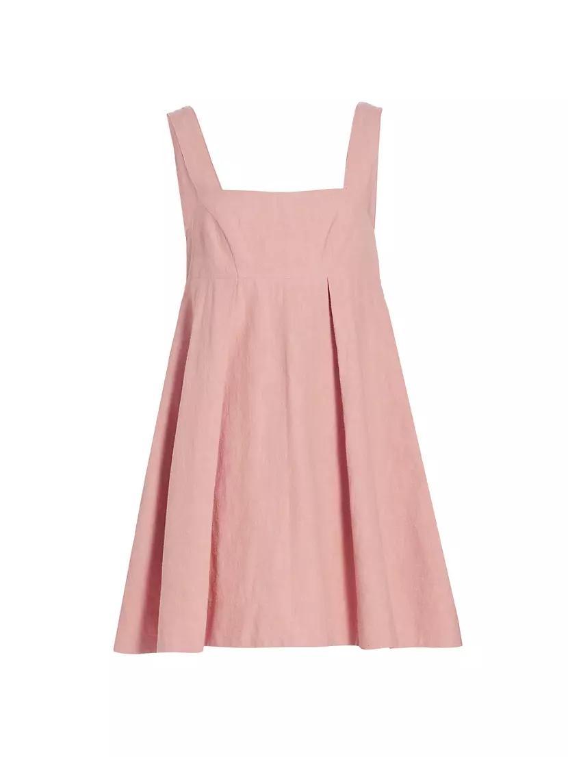 Macey Smocked Linen Minidress product image