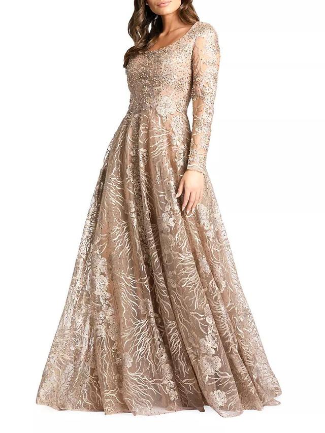 Metallic Embellished Gown Product Image