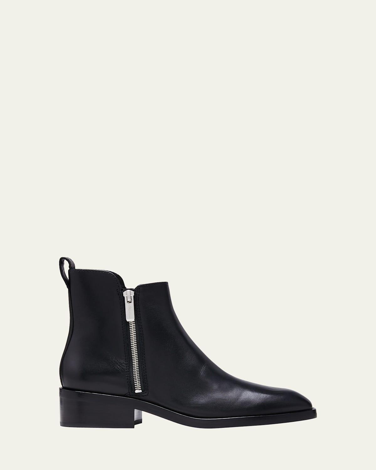 Alexa Leather Zip Booties Product Image