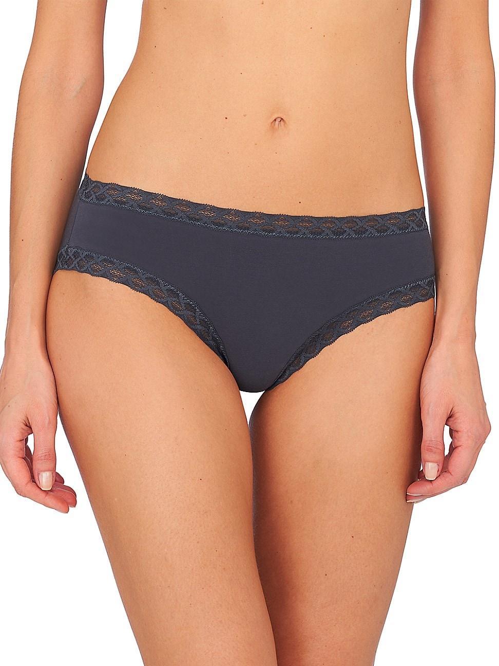 Natori Bliss Lace-Trim Cotton Brief Underwear 156058 Product Image