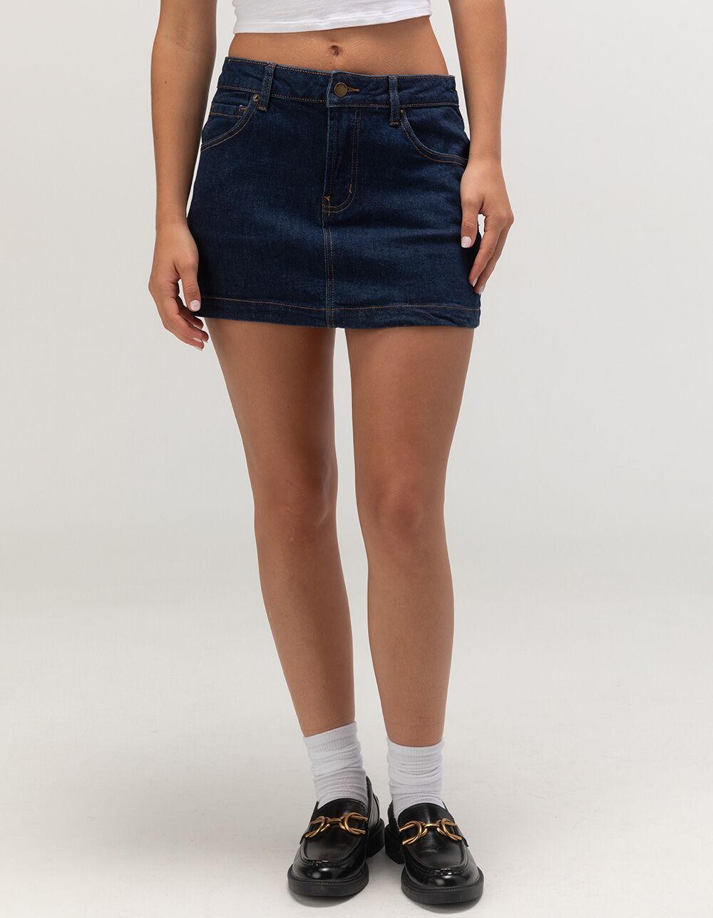 RSQ Womens Low Rise Denim Mini Skirt Product Image