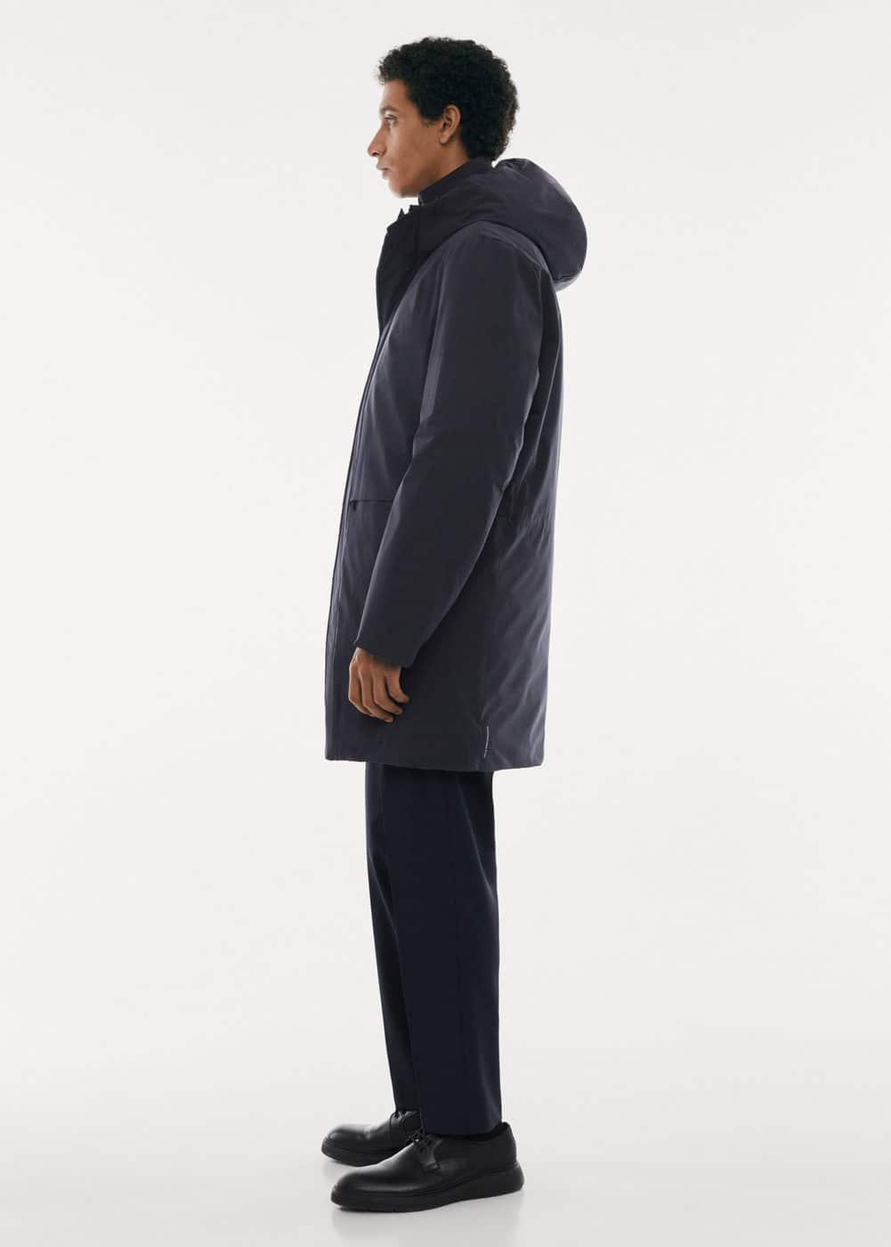 MANGO MAN - SOFEELATE® padded parka with hood navyMen Product Image