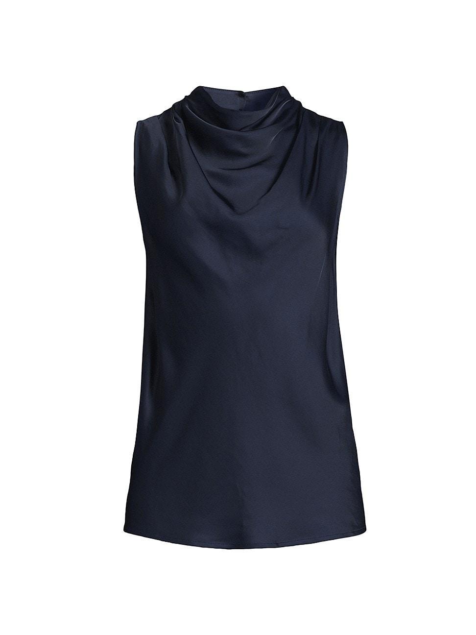 Womens Mika Satin Cowlneck Sleeveless Top Product Image