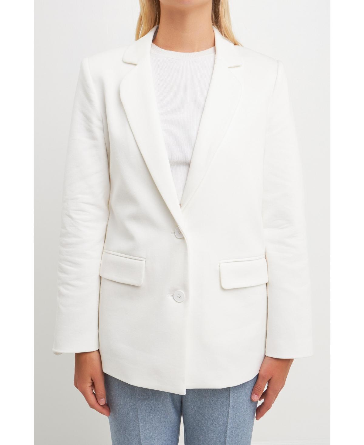 English Factory Womens Terry Round Collared Blazer Product Image