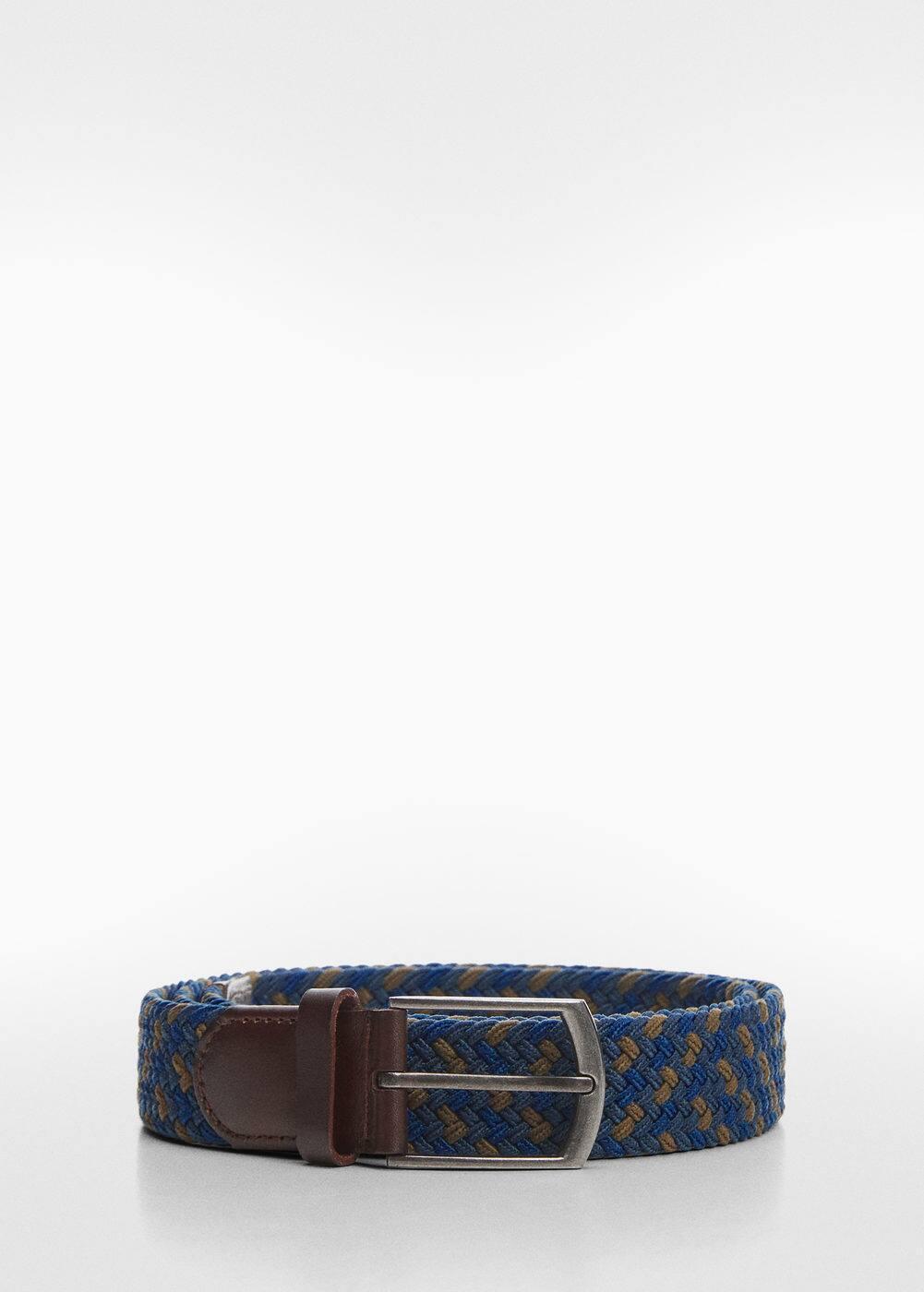 MANGO MAN - Braided elastic colored belt khakiMen Product Image