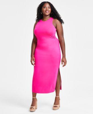 Trendy Plus Size Sleeveless Bodycon Maxi Dress, Created for Macy's Product Image