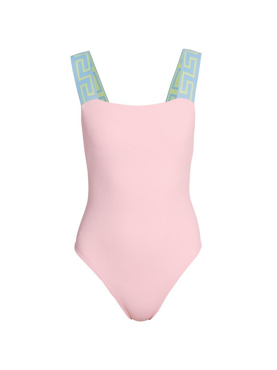 Womens Greca Border One-Piece Swimsuit Product Image