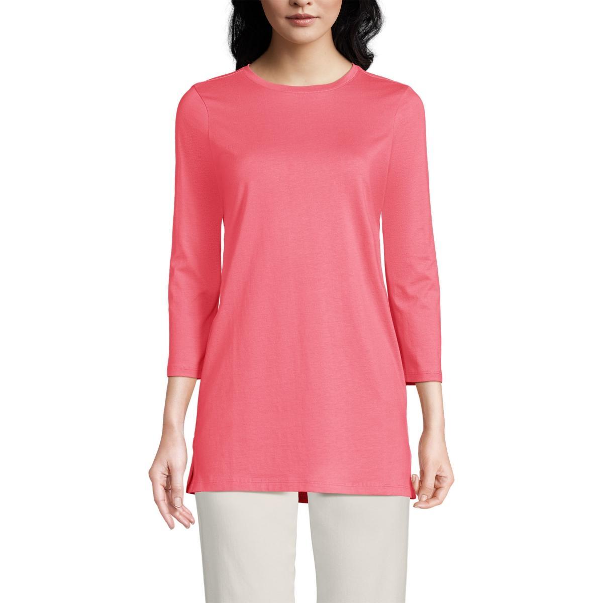 Lands End Womens Supima Crew Neck Tunic Product Image