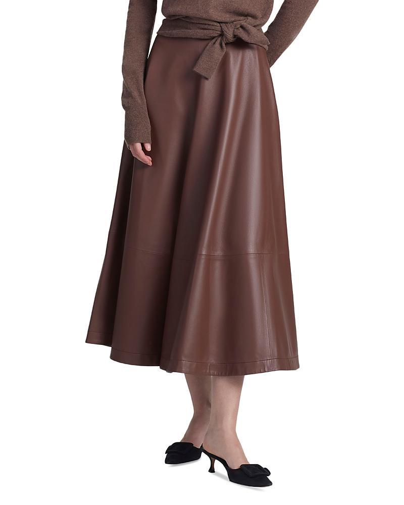 Altuzarra Varda Leather Midi Skirt Product Image