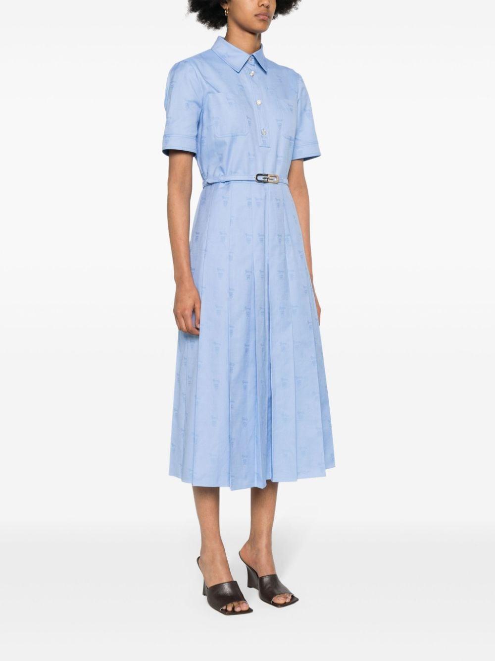 Jacquard-logo Midi Dress In Blue Product Image