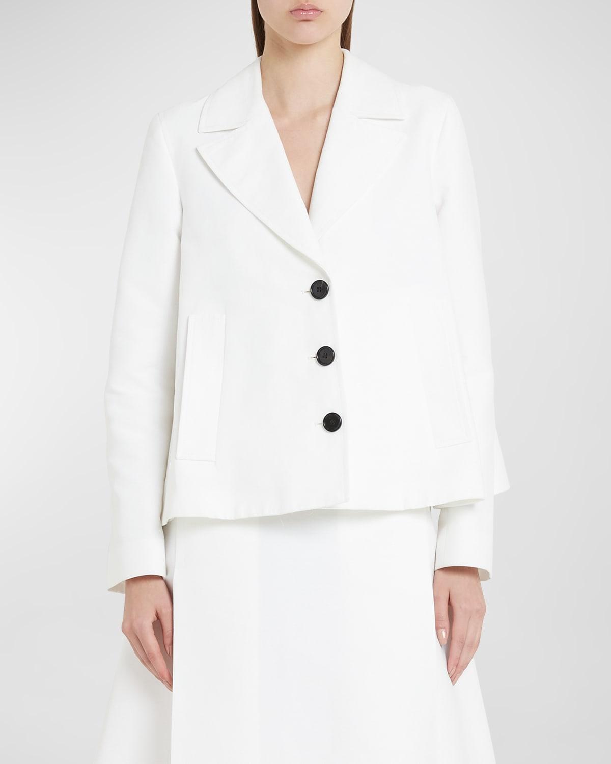 Short Trench Coat with Inverted Pleat Product Image