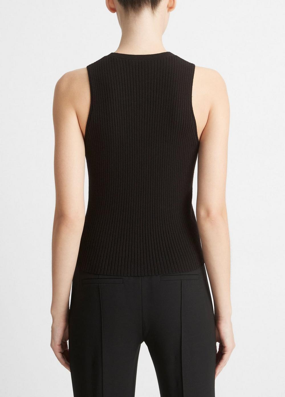 Ribbed High-Neck Sweater Tank Product Image