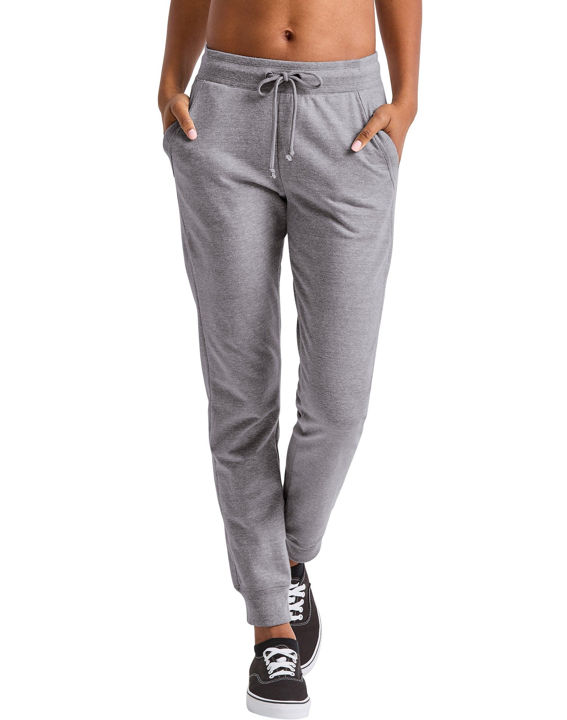 Womens Hanes French-Terry Joggers Blue Product Image