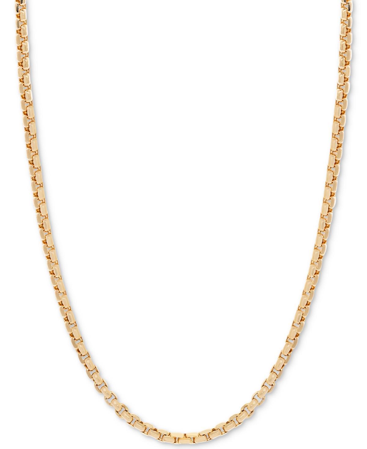 18 Round Box Link Chain Necklace (1-1/2 mm) in 14k Gold Product Image