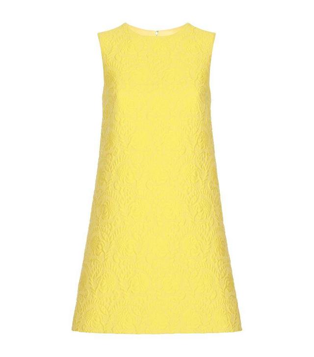 Matelasse Fiori Jacquard Mini Dress In Md Yellow Product Image