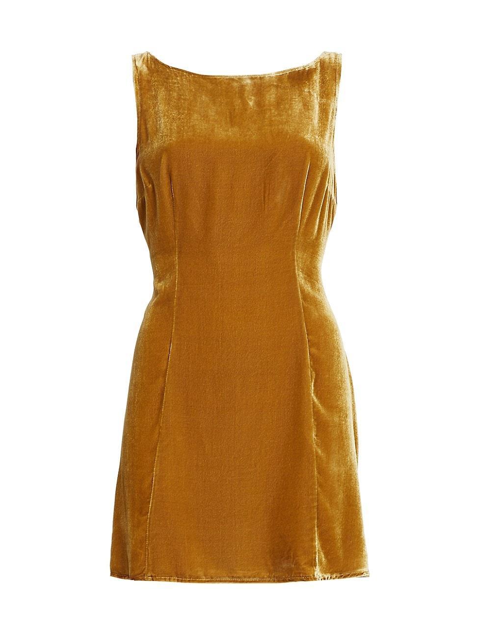 Womens Brisbane Velvet Slip Minidress Product Image