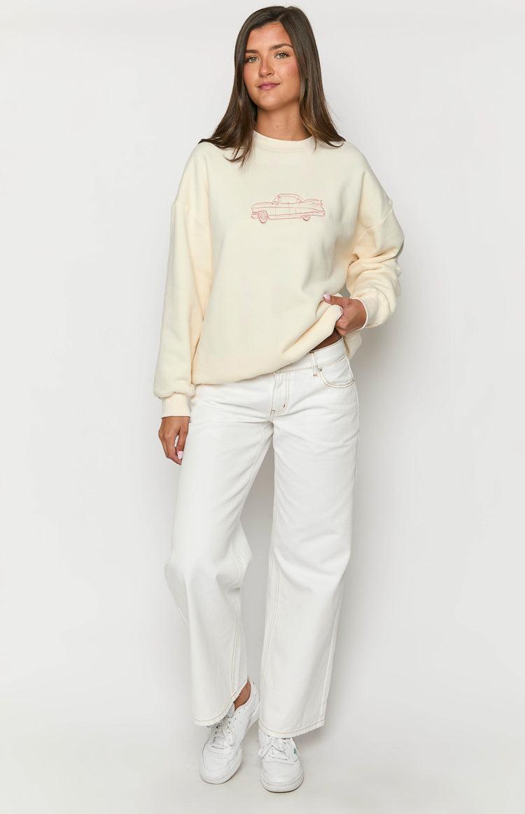 Elodie Cream Crew Neck Sweater Product Image