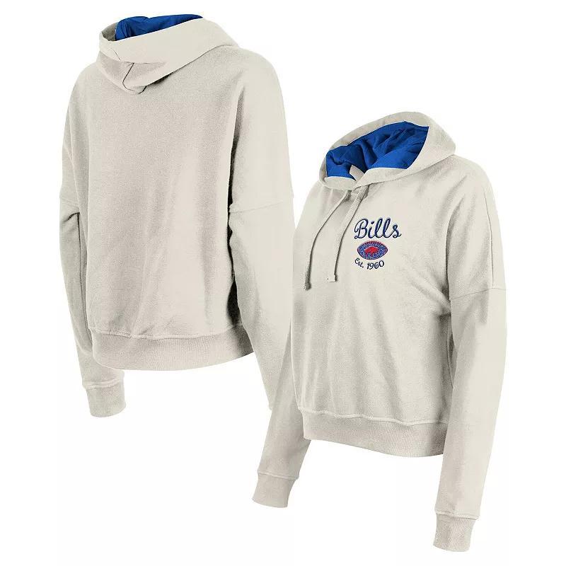 Womens New Era Cream Buffalo Bills 3rd Down Historic Pullover Hoodie Product Image