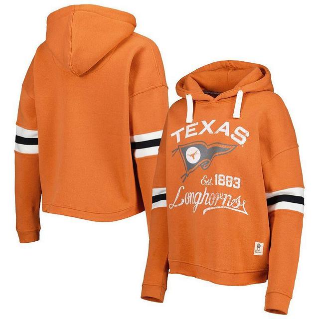 Womens Pressbox Texas Orange Texas Longhorns Super Pennant Pullover Hoodie Product Image