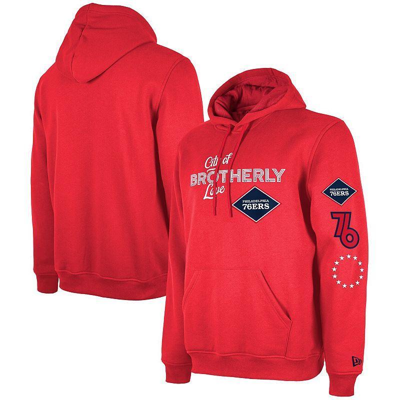 Mens New Era Red Philadelphia 76ers 2023/24 City Edition Pullover Hoodie Product Image