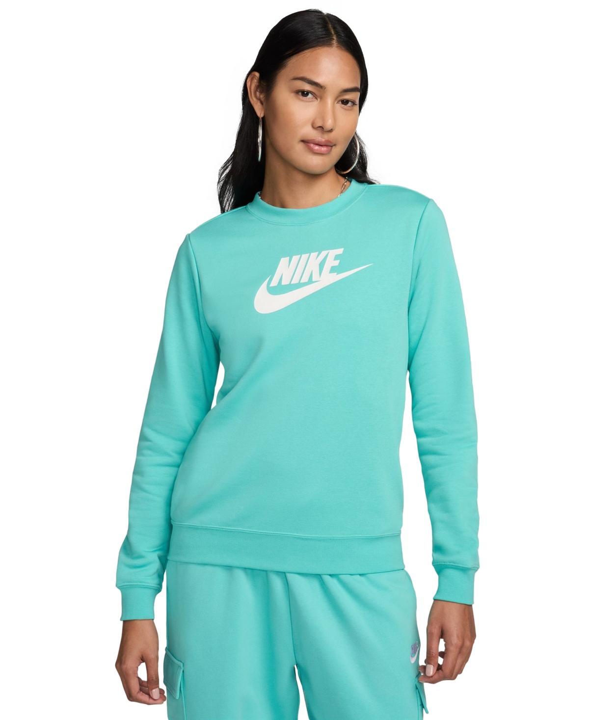 Nike Womens Sportswear Club Fleece Logo Sweatshirt - Green Frost Product Image