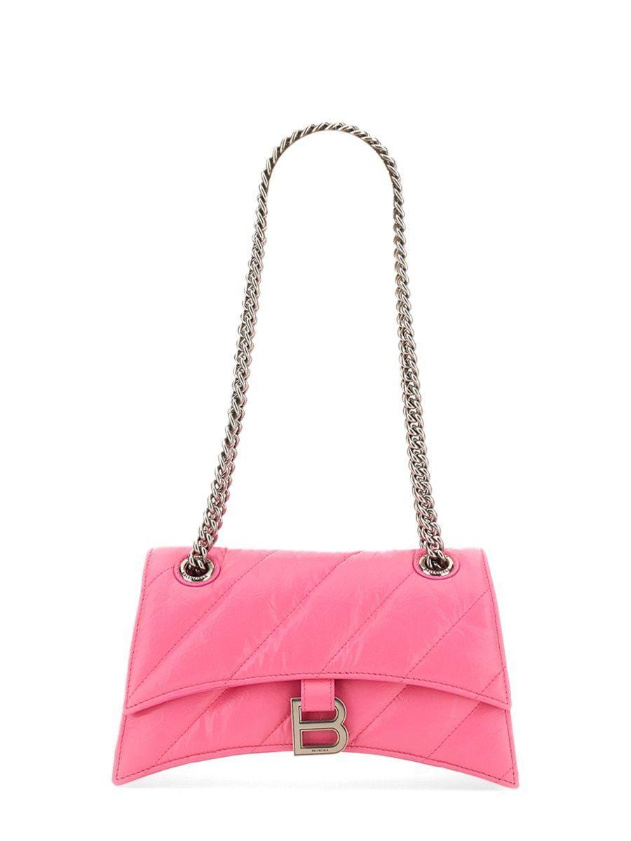 Leather Chain Bag In Pink Product Image