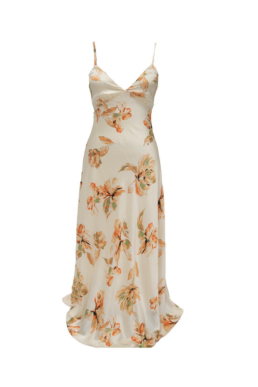 Palma Cream Floral Maxi Dress Product Image