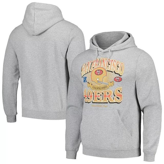 Mens New Era Heather Gray San Francisco 49ers Retro Pullover Hoodie Product Image