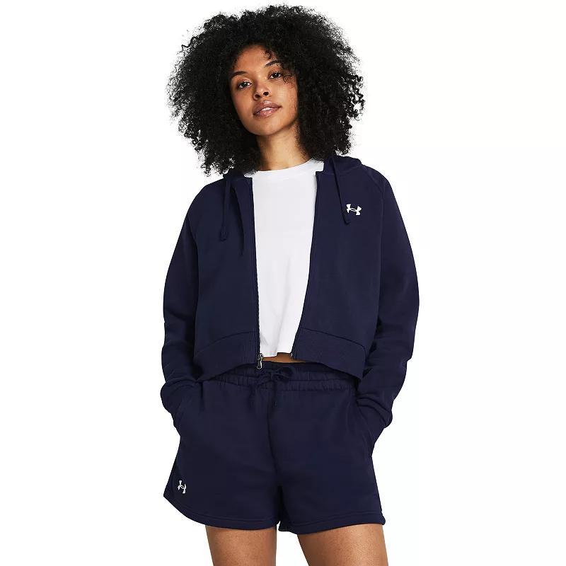 Womens UA Rival Fleece Crop Full-Zip Product Image