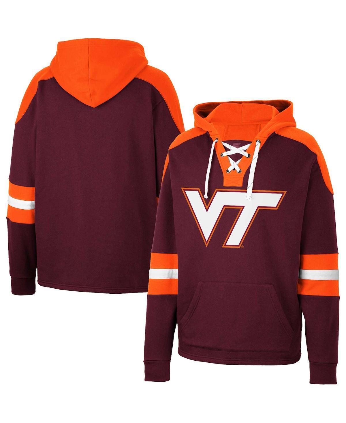 Mens Colosseum Maroon Virginia Tech Hokies Lace-Up 4.0 Pullover Hoodie Product Image