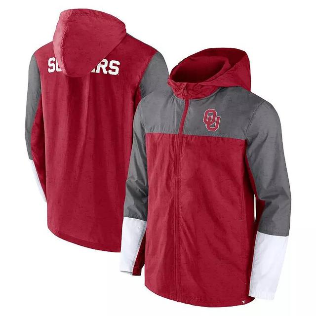 Mens Fanatics Branded Crimson/Gray Oklahoma Sooners Game Day Ready Full-Zip Jacket Product Image