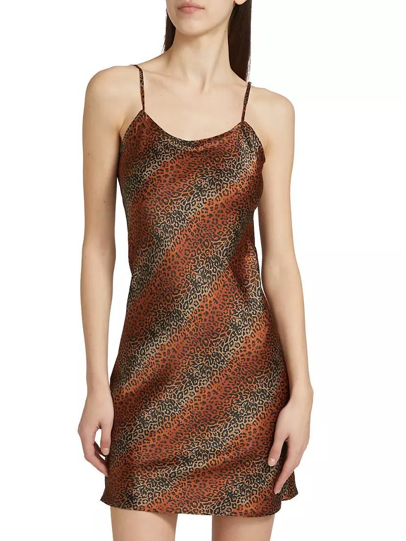 Leopard Slip Minidress Product Image